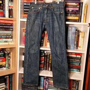 Levi 501 Button Fly Blue Jeans Größe 28x30 - Bild 1 von 7