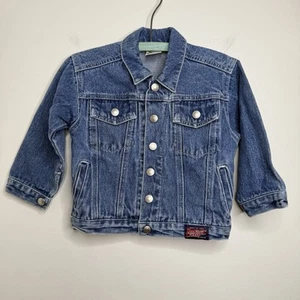 Vintage Old Navy Blue Denim Jeansjacke 24-30 Monate XXL Klassiker - Bild 1 von 8