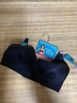 Vanity Fair Beauty Back Smoother Back Bra 72345 Black Size 36D Brand New - Image 1 of 3