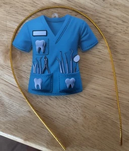 Dentist Dental Scrubs Uniform Acrylic Keychain Purse Bag Car Pendant Ornament 3” - Picture 1 of 3