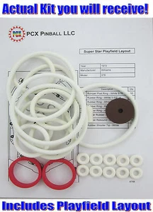 Kit de anillo de goma máquina de pinball Williams Super Star 1972 - Imagen 1 de 2