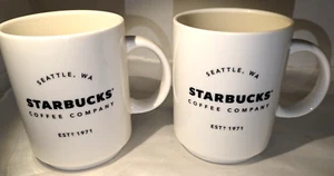 Starbucks Keramik Kaffeetassen 2er Set Starbucks Seattle, WA. 2018 14 Oz - Bild 1 von 5