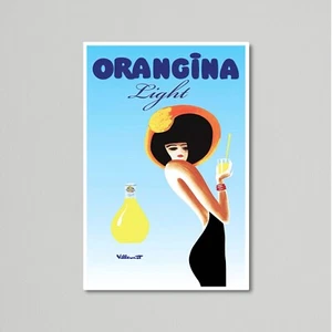 Vintage Drink Poster, Orangina Light von Bernard Villemot - Bild 1 von 5