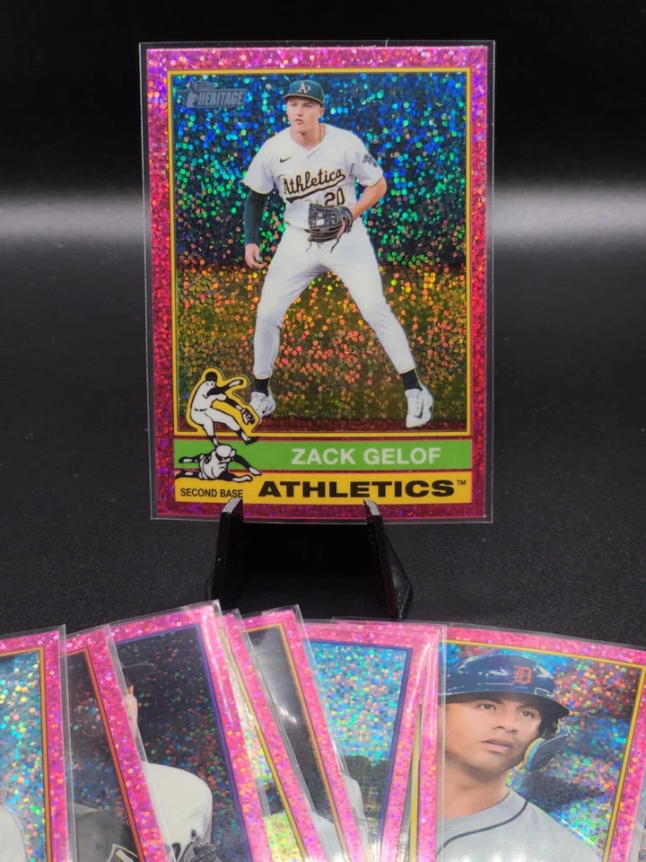 2025 Topps Heritage - Refratores brilhantes rosa cromado (#1-500) você escolhe - Imagem 1 de 1