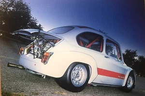 Fiat Abarth Great Shot Car Poster One Only! Own It Stunning ! - Picture 1 of 1