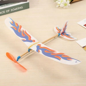 Rubber Band Elastic Powered Aircraft Glider Flying Plane Airplane DIY Kid-b8 - Picture 1 of 8