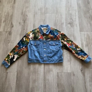 Levi’s X Farm Heritage Trucker Jacket Denim Floral Size Small - Picture 1 of 16
