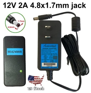 12V 1.8A AC Adapter Actiontec Power Supply 1.8A (2A) 4.8x1.7mm jack Charger - Picture 1 of 7