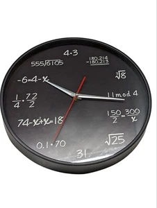 Math Clock Mathematical Equations , Wall Clock Gifts for Engineers,Teacher - Picture 1 of 3