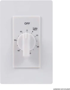 60 Minuten Countdown Wandtimer Mechanischer Schalter federgewickelte Auspuffventilatoren - Bild 1 von 12