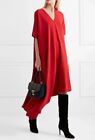 Maison Margiela Czerwona drapowana asymetryczna sukienka oversize Rozmiar L / XL Miętowa