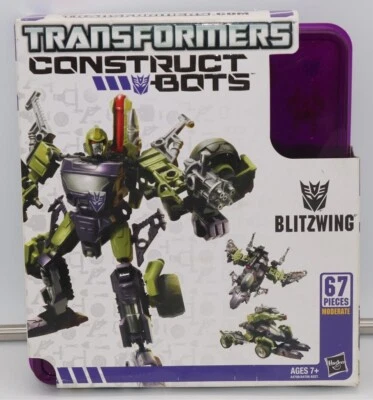 TRANSFORMERS Construct Bots BLITZWING Triple Changers 67 Pieces - NEW -  - Image 1 of 4