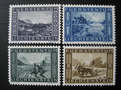 LIECHTENSTEIN Sc. #192-195 scarce mint stamp set! SCV $4.25 Cover