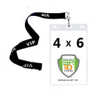 Pack de 10 - 4 x 6 pouces extra-larges porte-identifiants et badges avec cordons (4 x 6)