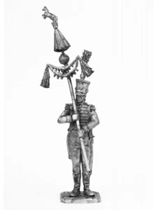Músico lleva "Bunchuk", 7º Regimiento Africano, 1811. Soldado de juguete de hojalata 54 mm - Imagen 1 de 5