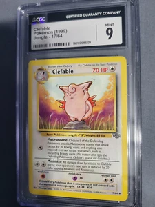 9 MINT 1999 POKEMON 1ST EDITION JUNGLE NON HOLO CLEFABLE #17 ENGLISH CGC - Picture 1 of 3