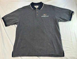 Georgia Tech Polo Shirt Gear For Sports Men's Size M Gray Short Sleeve Cotton - Picture 1 of 6