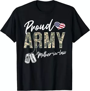 Proud Army Mother-In-Law Army Graduation Army Mother-In-Law T-Shirt Hoodie - Picture 1 of 12