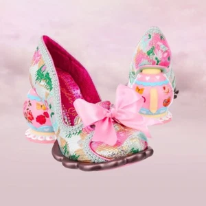 RARE Irregular Choice “Elevenses” Heels – Pink Multi – 38 EU / 7.5–8 AU & US - Picture 1 of 12
