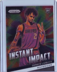 2023-24 Panini Prizm - Instant Impact #14 Dereck Lively (RC) Mavericks - Imagen 1 de 2