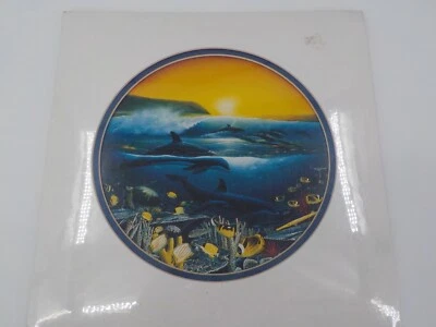 A ARTE DE WYLAND ARTISTA ROBERT WYLAND 1992 ARTE IMPRESSÃO OCEANO GOLFINHOS CÍRCULO FOSCO - Imagem 1 de 4