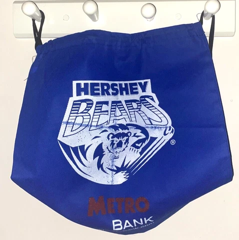 Hershey Bears AHL  Drawstring Tote Bag Backpack  Bear Swipe Logo Cover