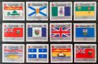 CANADA 1979 timbres d'occasion #821-832 DRAPEAUX PROVINCIAUX ET TERRITORIAUX lot de 12
