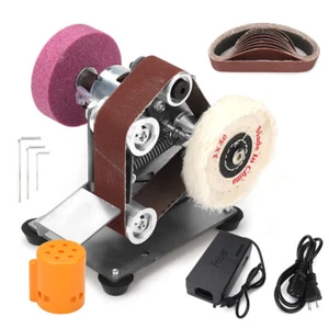 Electric Belt Sander Grinder Polishing Machine Grinding Bench DIY Sharpener Tool - Picture 1 of 16