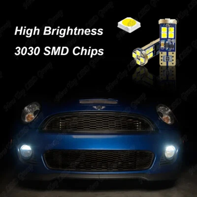 Mini Cooper R56 Clubman R55 White T10 2825 W5W LED Parking Driving Light Bulbs - Image 1 of 4
