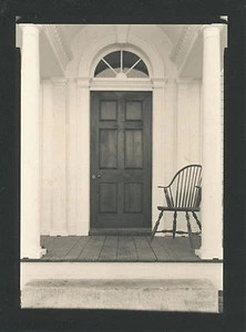 Fotografía vintage 1992 William Blunt puerta y silla estampado platino paladio - Imagen 1 de 4