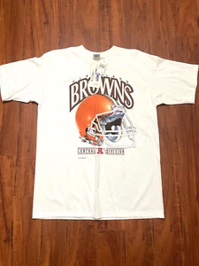 Salem Sportswear Cleveland Browns T-Shirt Gr. L Vintage 1993 Single Stitch Neu mit Etikett - Bild 1 von 8