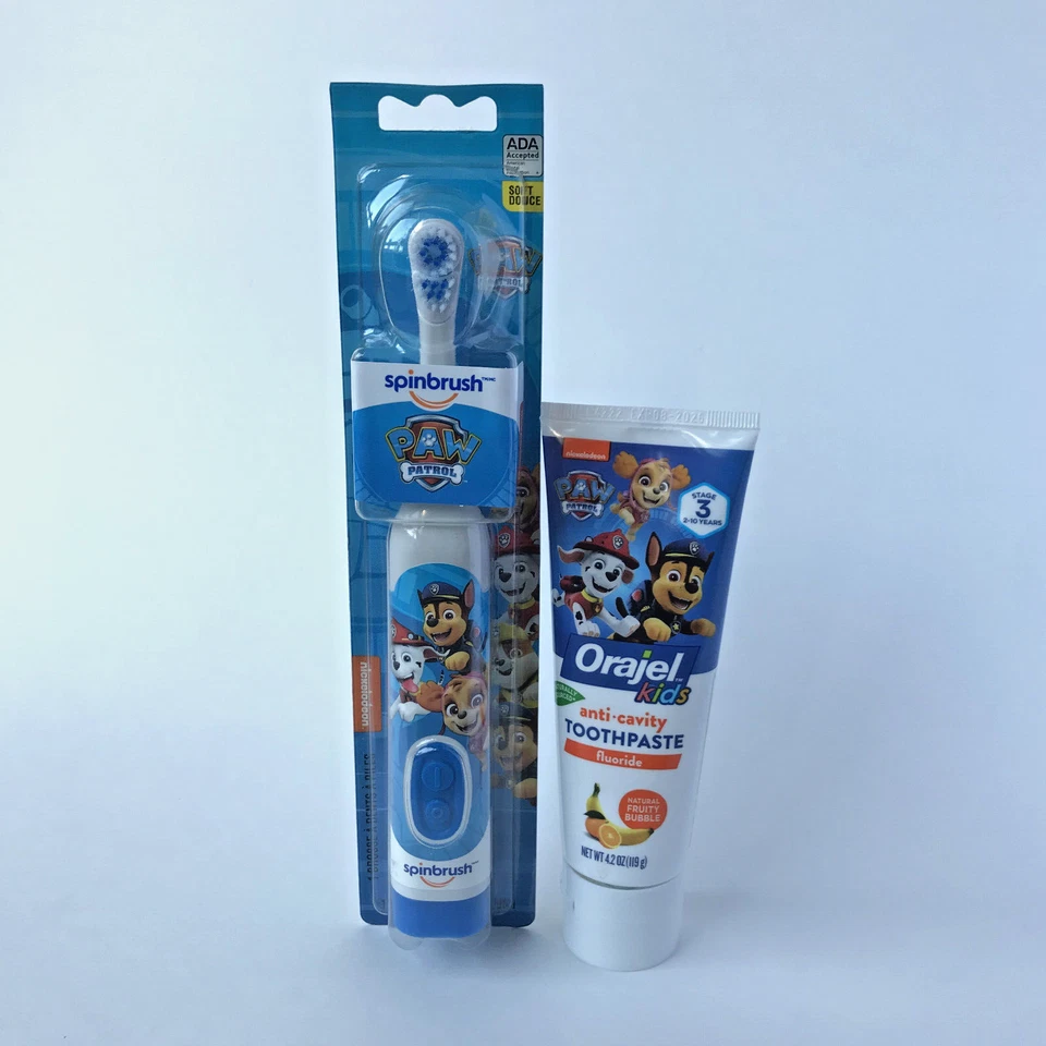 3 Arm & Hammer Spinbrush Kids Paw Patrol Battery Toothbrush