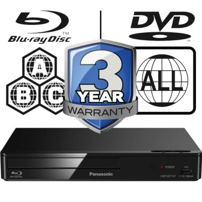 Panasonic DMP-BDT167EB 3D Multi Region All Zone Code Free Smart Blu-ray Player - Image 1 of 4