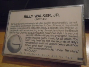 SEALED RARE PROMO Billy joe Walker Jr. CASSETTE TAPE Untitled 1992 jazz Jim Horn - Picture 1 of 2