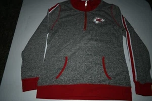 Chaqueta con cremallera Juniors Kansas City Chiefs XL (15/17) 1/4 (gris) con licencia oficial de la NFL - Imagen 1 de 7