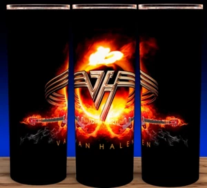 Van Halen Rock N Roll Legends Guitars Music Cup Mug Tumbler 20oz - Picture 1 of 3