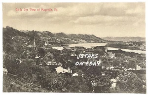 1900s MAYSVILLE, KY, BIRDSEYE TOWN VIEW POSTCARD UNDIVIDED BACK UBPC - Picture 1 of 2