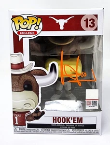 VINCE YOUNG firmato Texas Longhorns HOOK'EM Bevo Funko POP personaggio testimone BAS - Foto 1 di 10