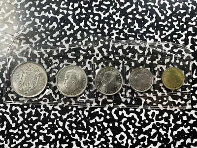 1975 (1976) Spain 5x Coin Mint Set Lot#B2163 In Plastic - Image 1 of 4