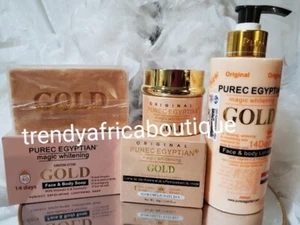 Original PureC egyptian gold lotion 14days, face cream & exfoliating soap๐๐ - Picture 1 of 9
