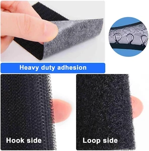 Hook and Loop Tape 2In X 4In 10 Pairs, Slef Adhesive Interlocking Tape Strip,... - Picture 1 of 12