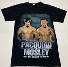 Las Vegas MGM Grand Męska koszulka graficzna Czarna Pacquiao Mosley Boxing 2011