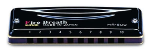 RARE Rosewood Suzuki MR-500 Fire Breath 10 Hole Diatonic Harmonica in F# - Picture 1 of 1