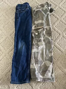 Boys lot of pants Jeans size 5T 5/6 casual Camo blue Jean Old navy healthtex - Picture 1 of 4