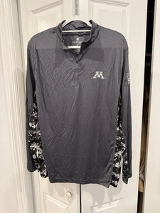 Pullover Colosseum Minnesota Golden Gophers gris manga camuflada cuarto cremallera  - Imagen 1 de 4