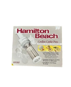 NUEVO Hamilton Beach Prensa de galletas inalámbrica Decorador de postres y alimentos #80080 - Imagen 1 de 8