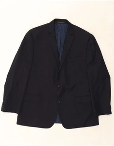 MICHAEL KORS Mens 2 Button Blazer Jacket UK 46 3XL Navy Blue Wool AV01 - Picture 1 of 3