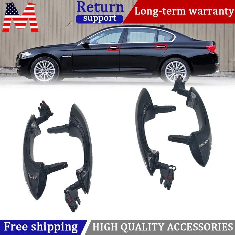 4xComfort Access Exterior Door Handle Black Fit For BMW 535i 550i 520i 528i 640i Foto 1 de 4