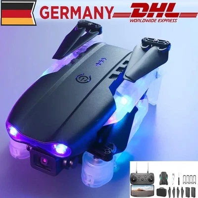 Drohne mit Kamera 1080P für Kinder Erwachsene mit LED Lichter Faltbar Quadcopter - Bild 1 von 4