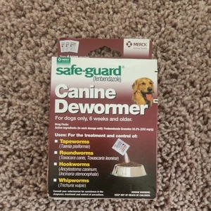 Safe-Guard Canine Dog Dewormer-Three 4 Gram Packets / Merk (Exp 1/2026) - Picture 1 of 3